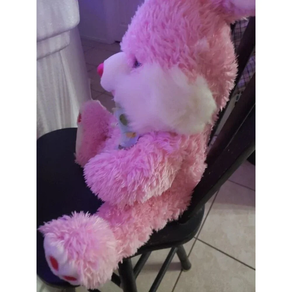 Dan Dee Collector's Choice Pink Plush Easter Bunny Rabbit Stuffed Animal Holding